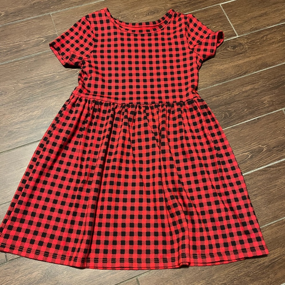 5T Cat and Jack plaid Dress
